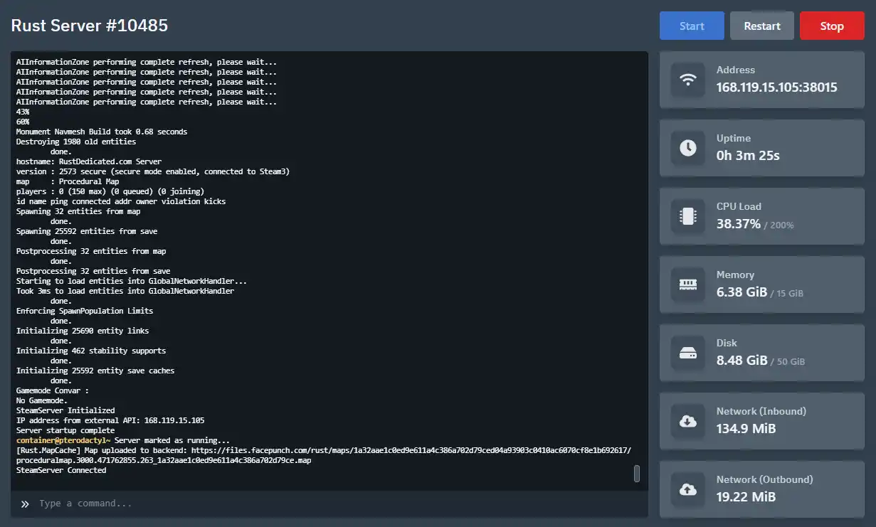 Rust Server ControlPanel